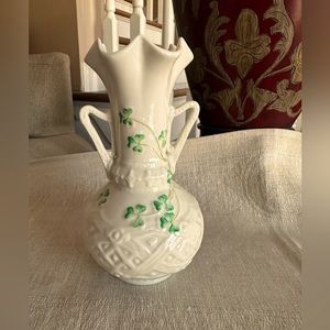 Belleek Double Harp Vase